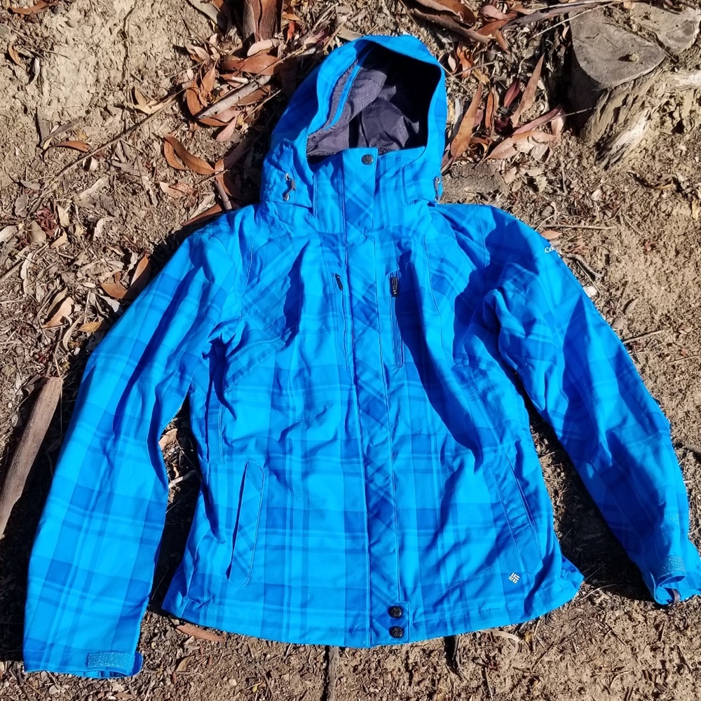 Columbia Whirlibird Jacket Plaid Snow Coat Fleece